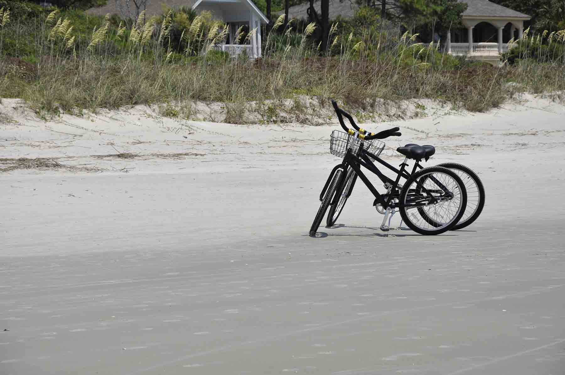 Bike on the beach at Hilton Head