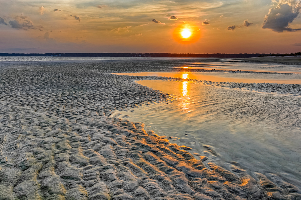 hilton head island beach at sunset